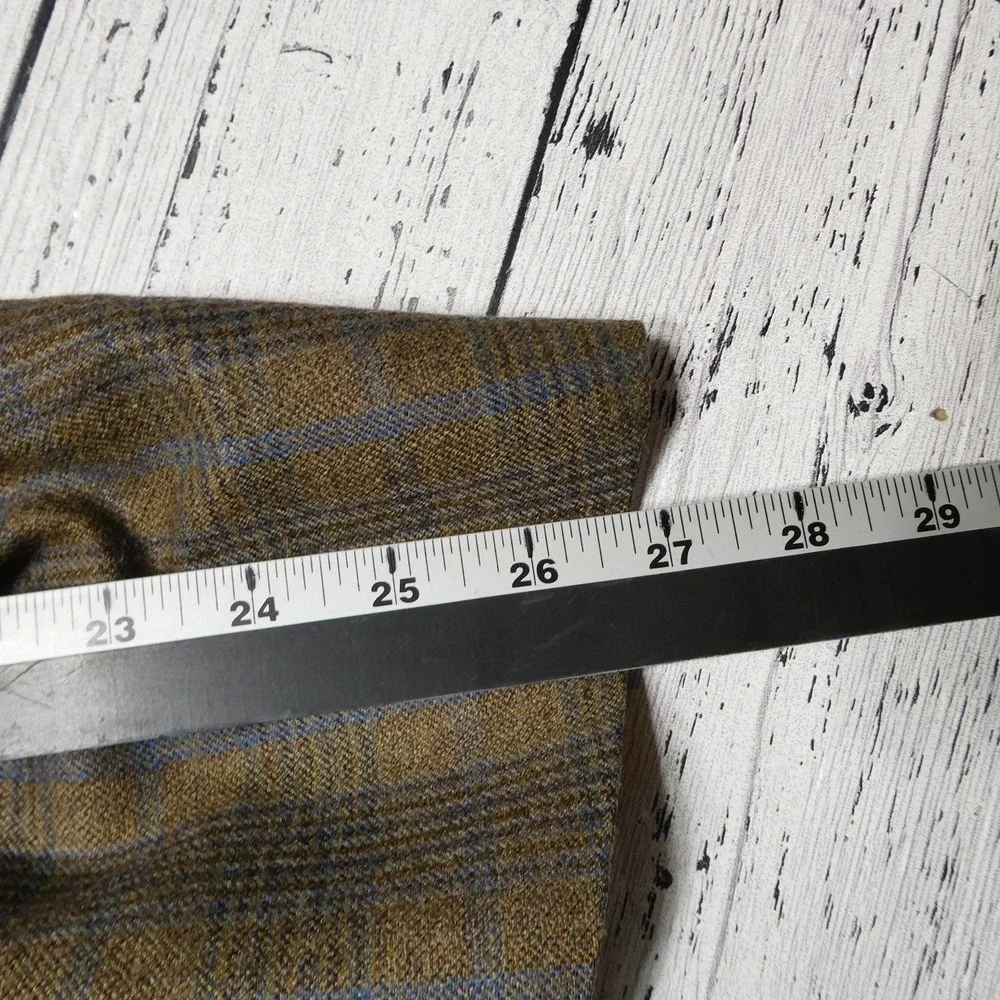 Linea Blazer Mens 46L Long Brown Plaid Wool Tweed Sport Coat Jacket Canada